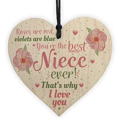 Image of RED OCEAN Niece Birthday Christening Christmas Auntie Uncle Gift Plaque For Her Keepsake