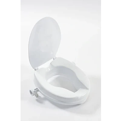 Image of NRS Healthcare Linton Raised Toilet Seat with Lid, 50 mm / 2 inch, White