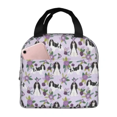 Image of Cavalier King Charles, Lunch Bag Insulated Box Durable Cooler Thermal Waterproof Tote