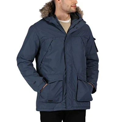 Image of Regatta Mens Salinger II Waterproof Insulated Parka Jacket Dark Denim XXL