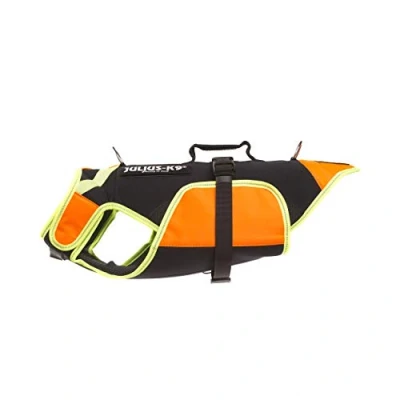 Image of IDC Multifunctional 3in1 Dog Vest, Size: M, Black and UV Orange