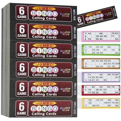 Image of KreativeKraft Bingo Game Set or Accessories, Raffle Tickets Easy Tear Dabbers Non Drip Book Counters for Events Parties (Bingo Books)