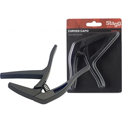 Image of Stagg SCPX CU BK Curved Trigger Capo Black