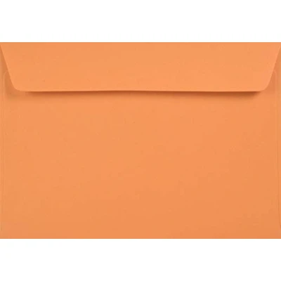 Image of Netuno 100 Orange envelopes C6 114x162 mm 4.5 x 6.4 inches 120gsm Kreative Mandarin Colourful for Wedding Invitations Greeting Cards Coloured Recycled Paper eco Friendly