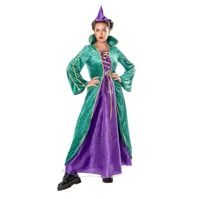 Image of Bristol Novelty 301656L Adult Enchanted Sister Witch Fancy Dress, Women, Multi, Large UK 16 18