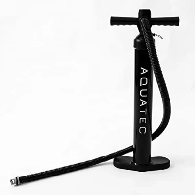 Image of AQUATEC Dual &amp; Triple Action Pumps Hand Pump for Inflatable Paddle Boards Airflow on Upstroke Downstroke SUP Board with Pressure Gauge Boat (Double Pump)