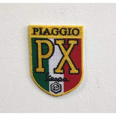 Image of Piaggio Vespa Bike Sports Art Badge Iron or sew on Embroidered Patch