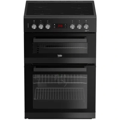 Image of Beko EDC634K 60cm Double Oven Electric Cooker with Ceramic Hob Black, (Pack Of 1)