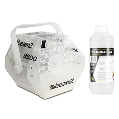 Image of beamz Party B500LED RGB Bubble Machine + 1L Liquid Fluid DJ Effects Package