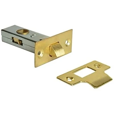 Image of Merriway BH05985 EB 63mm (2.1/2 inch) Tubular Mortise Latch Brass Plated