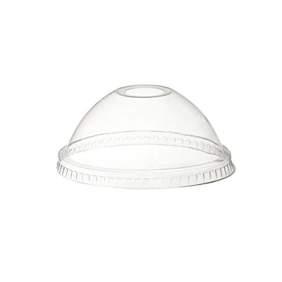 Image of Thali Outlet® 50 x 9oz Clear Dome Lids For Plastic Smoothie Milkshake Cups