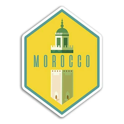 Image of 2 x 10cm Morocco Africa Vinyl Stickers Laptop Travel Sticker African #19022 (10cm Tall)
