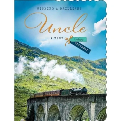 Image of Avant Garde Studios Brilliant Uncle Birthday Card Train 8 x 6 inches