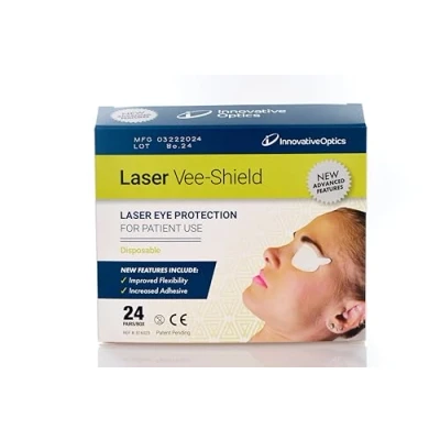 Image of Innovative Optics Laser Vee Shields Disposable (24 Pair per Box) Easy to Apply, Pressure Sensitive Universal Fit for Most Sizes