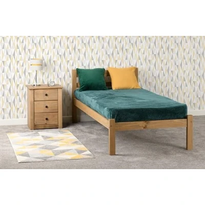 Image of Seconique Panama 3&#039; Single Bed in Natural Wax