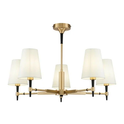 Image of Zaragoza Chandelier Brass, 5 Light, E14