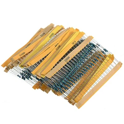 Image of 600 Pieces 30 Values 1/4W 1% Resistor Kit 10Ω 1M Ohm Metal Film Resistors Assortment Set for DIY and Experiments