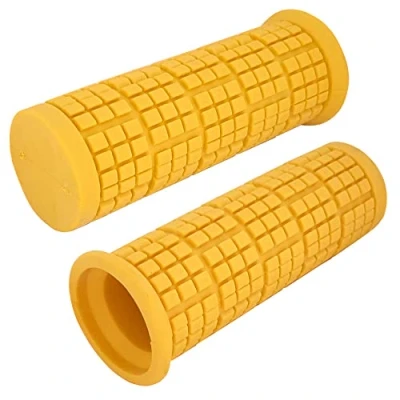 Image of cyclingcolors BIKE HANDLEBAR GRIPS 22MM 110MM COMFORT SOFT TOUCH MTB ROAD CITY BMX CYCLING (Yellow)
