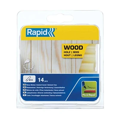 Image of Rapid Yellow Hot Glue Sticks for Wood, Diameter: 12 mm, Length: 94 125 g, 40107360