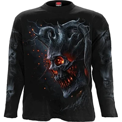 Image of Spiral Death Embers Longsleeve T Shirt Black M