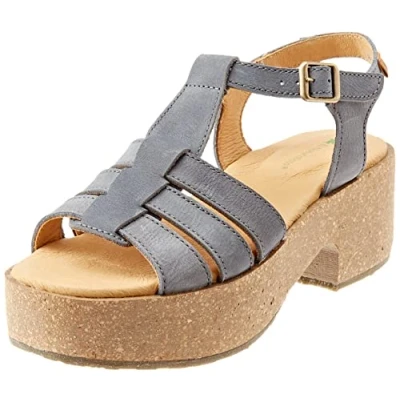 Image of El Naturalista Women&#039;s Arbequina Heeled Sandal, Denim, 8 UK