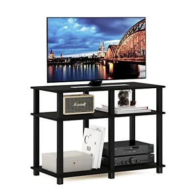 Image of Furinno Romain Turn N Tube TV Stand for up to 40 Inch, Espresso/Black