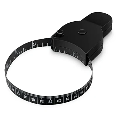 Image of Body Tape Measure for Measuring Fat Measurement Tool Weight Loss 60 Inch 150 CM (Black)