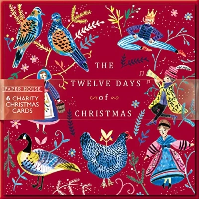 Image of Pack of 6 Twelve Days Christmas Charity Cards Multiple Charities CHPT0109