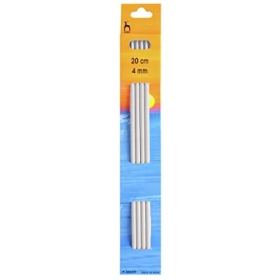 Image of Pony P36609 Double Ended Knitting Pins, Aluminium, Multi Colour, 4mm