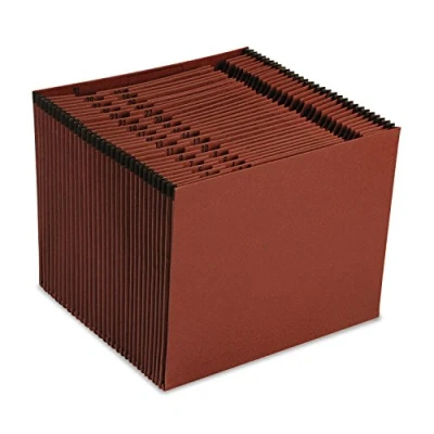 Image of Pendaflex PFXER17D ER17D Earthwise Leather Look Expanding File, Open Top, 1 31 Index, 12 x 10