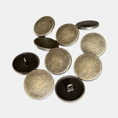 Image of Hartmann Knöpfe Flat Metal Eyelet Buttons Brass Matt Colours 10 mm, 15 18 20 mm or 23 (Pack of 10) (18 mm)