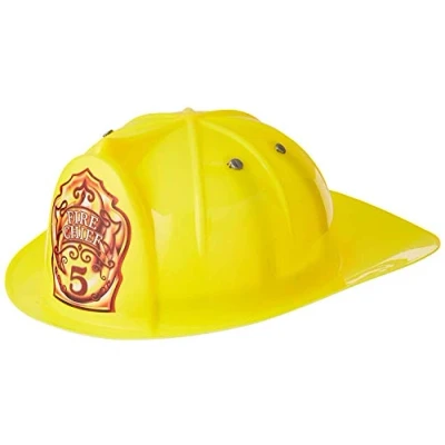 Image of PETERKIN Classic Children&#039;s &#039;Fire Chief&#039; Hard Hat Toy Roleplay Toys Fancy Dress Accessories Helmets Ages 3+, Yellow