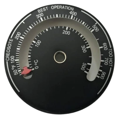 Image of UK SELLER Magnetic Stove Flue Thermometer Log Burner Pipe Temperature Gauge, Burning Fire Wood Burner/BBQ