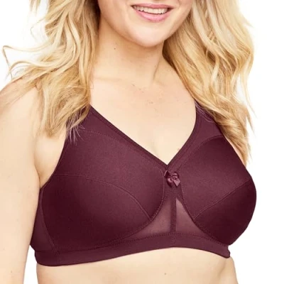 Image of Glamorise Full Figure Plus Size MagicLift Active Support Bra Wirefree #1005 Wine