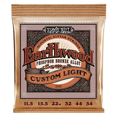 Image of Ernie Ball Earthwood Custom Light Phosphor Bronze Acoustic Guitar Strings 11.5 54 Gauge