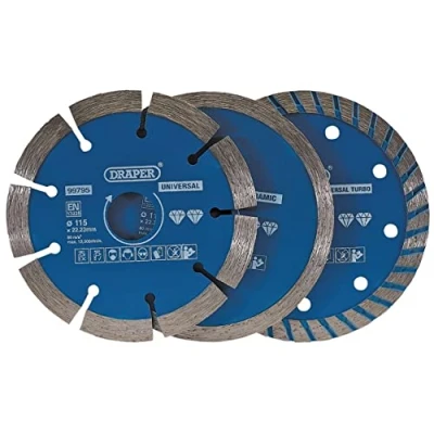Image of Draper Diamond Blade Set, 115mm (3 Piece)