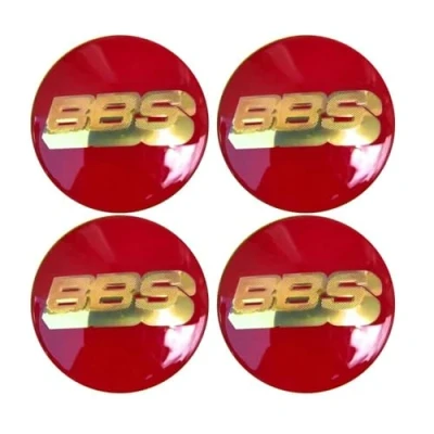 Image of SANSHAOS Car Center Hub Caps Sticker Wheel Centre Badge Logo Cap Trims for BBS 56MM 60MM 65MM 70MM 80MM, Set Of 4,B
