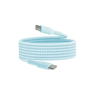 Image of Belkin BoostCharge (2M/6.6ft) Braided USB C to Cable for iPhone 16, 16 Pro, Pro Max, Plus, Galaxy S24, S23, Note10, Note9, Pixel 8, 7, iPad &amp; More Blue