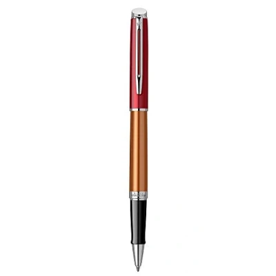 Image of Waterman Rollerball Pen Hemisphere French Riviera Collection Promenade Vermillon Fine Point Gift Box