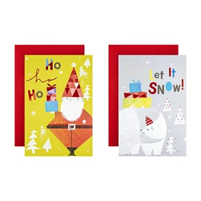 Image of Hallmark Christmas Charity Cards 12 in 2 Cute Contemporary Designs