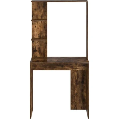 Image of vidaXL Smoked oak Computer Desk Engineered wood Standard
