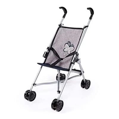 Image of Bayer Design 30527AA Dolls pushchair, stroller, foldable, double wheels, security belt