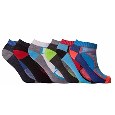 Image of Lyallpur 12 Pair Multi Color Breathable Quality Trainer Liner Ankle Socks UK Size 6 11
