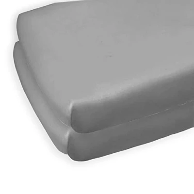 Image of DTEX HOMES Cot Bed Sheets Super Soft Breathable Polycotton Fitted Sheet 60 x 120 cm (Grey)