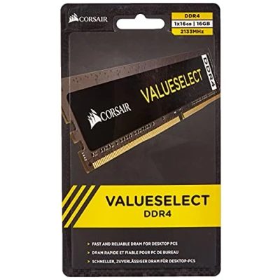Image of Corsair CMV16GX4M1A2133C15 Value Select 16 GB (1 x GB) DDR4 2133 MHz CL15 Mainstream Desktop Memory Module Black