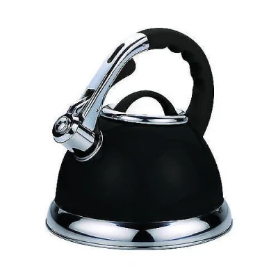 Image of 3.5L Stainless Steel Whistling Kettle with Silicone Handle (Black)