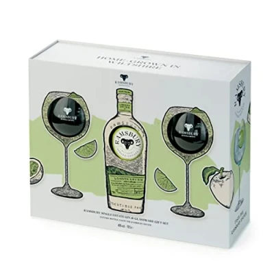 Image of Ramsbury Single Estate Gin &amp; glassware Gift Set, 70cl 40% ABV Spirits Premium Gifting with Copa de Balón Made in Wiltshire, UK