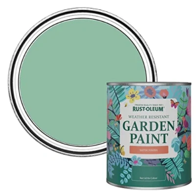 Image of Rust Oleum Green Mould Resistant Garden Paint In Satin Finish Wanderlust 750ml