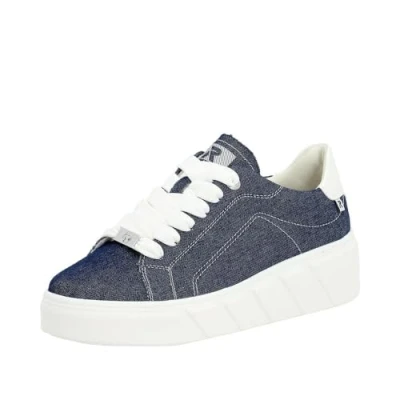 Image of Rieker Womens W0501 14 Lace Up Trainers 5 UK Blue