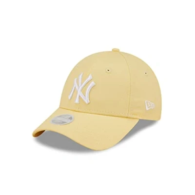 Image of New Era Basecap Damen York Yankees MLB Baseball Cap Kappe 9Forty verstellbar gelb League Essential One Size